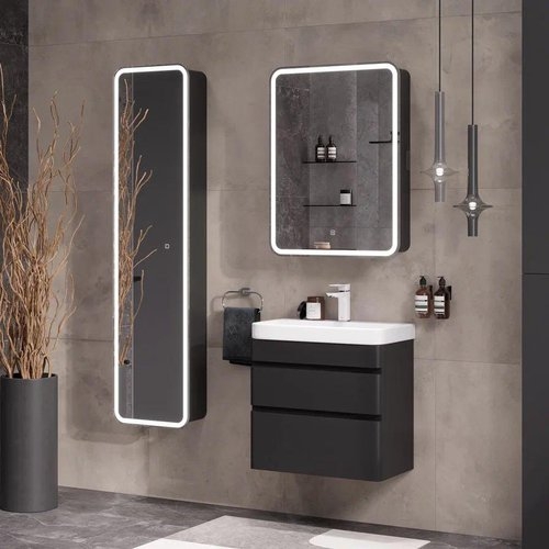 Тумба подвесная Equil Eltoro 60.2Y с умывальником 60 черная матовая