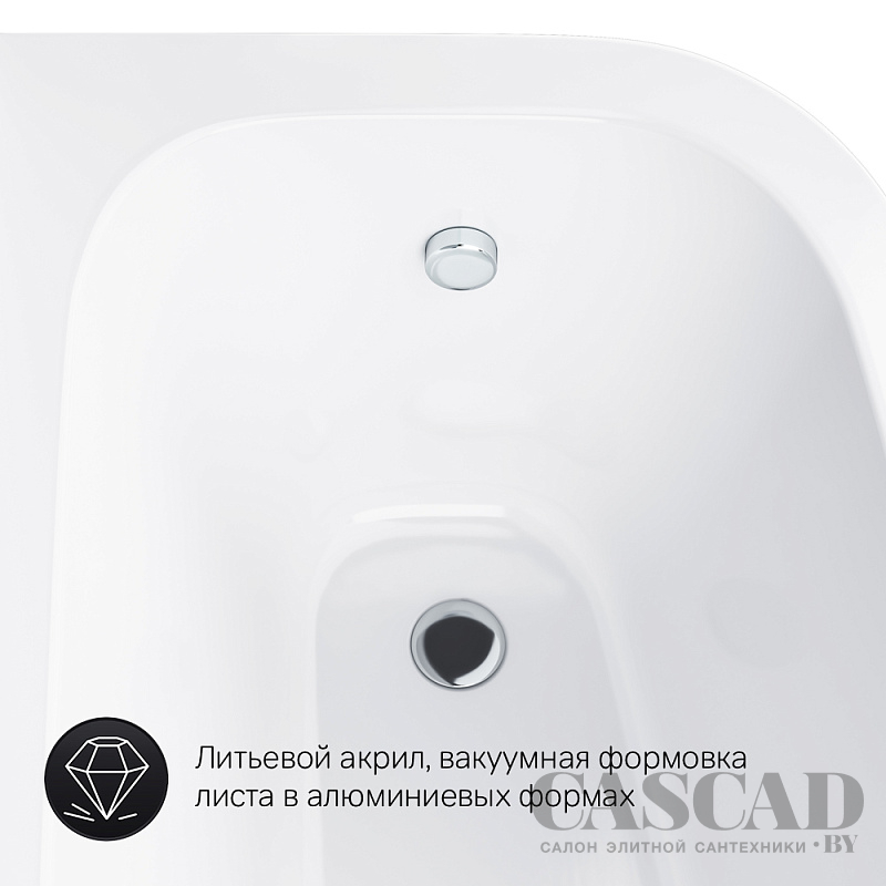Ванна акриловая AM.PM Spirit 160x100 левая, белый глянец