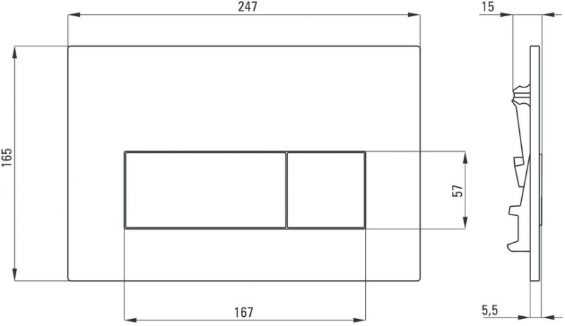 Deante Инсталляция для унитаза кнопка золотая