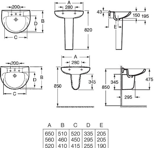 Умывальник Roca Victoria 60*51