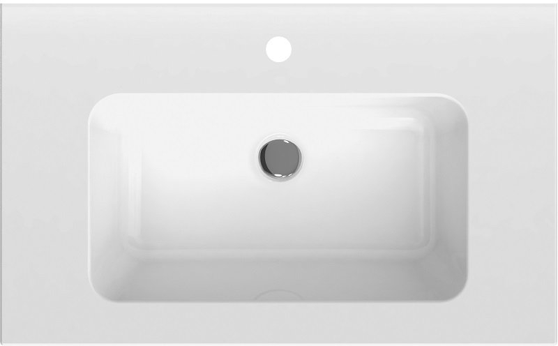 ТУМБА ПОДВЕСНАЯ СОФИЯ 75-02 с умывальником БЕЛЫЙ ГЛЯНЦЕВЫЙ