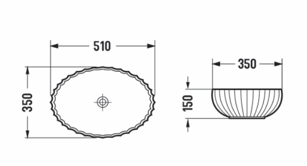 Умывальник Ceramalux 51*35*15