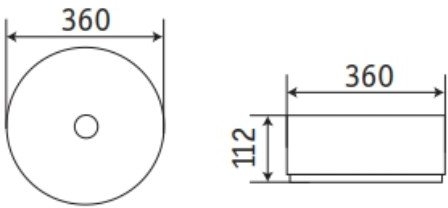Умывальник CeramaLux 36*36*11 см