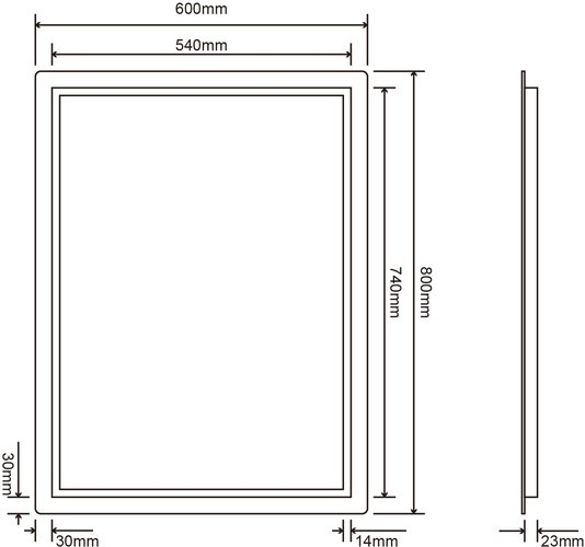 Зеркало Roxen Pure  с LED подсветкой