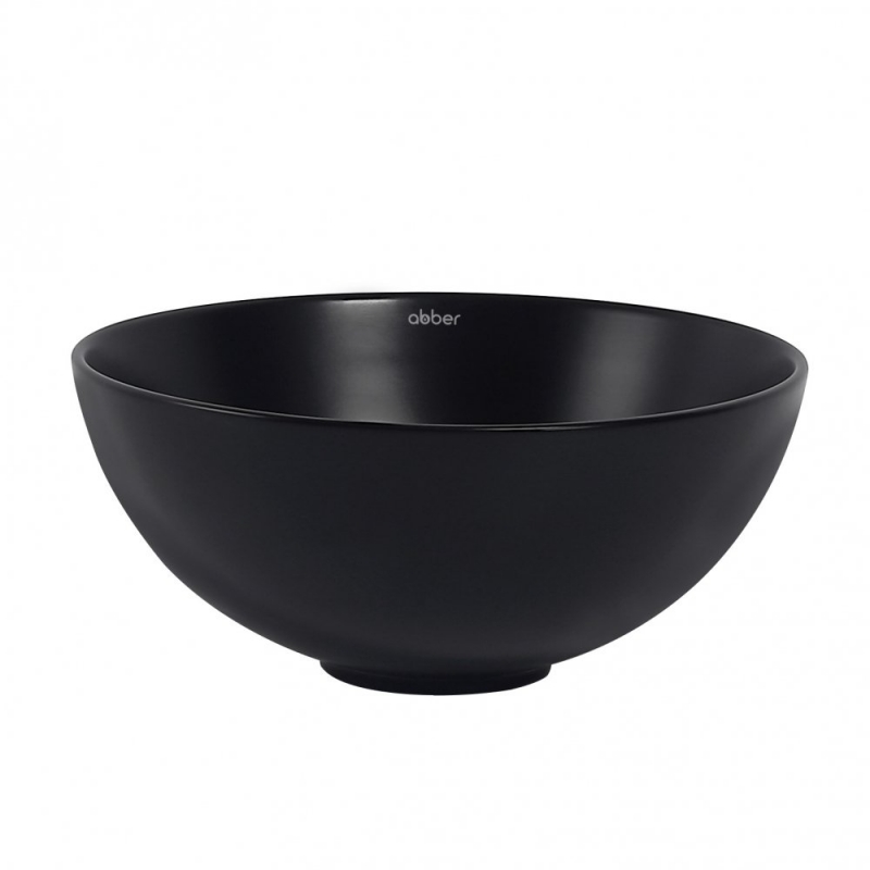Умывальник Abber Bequem 32x32 черный матовый