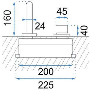 Смеситель для умывальника Rea Lungo Gold matt матовое золото