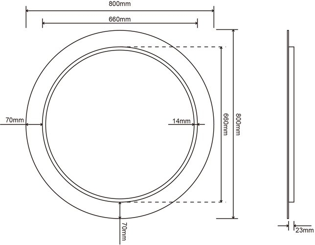 Зеркало Roxen Adema 80x80 с LED подсветкой