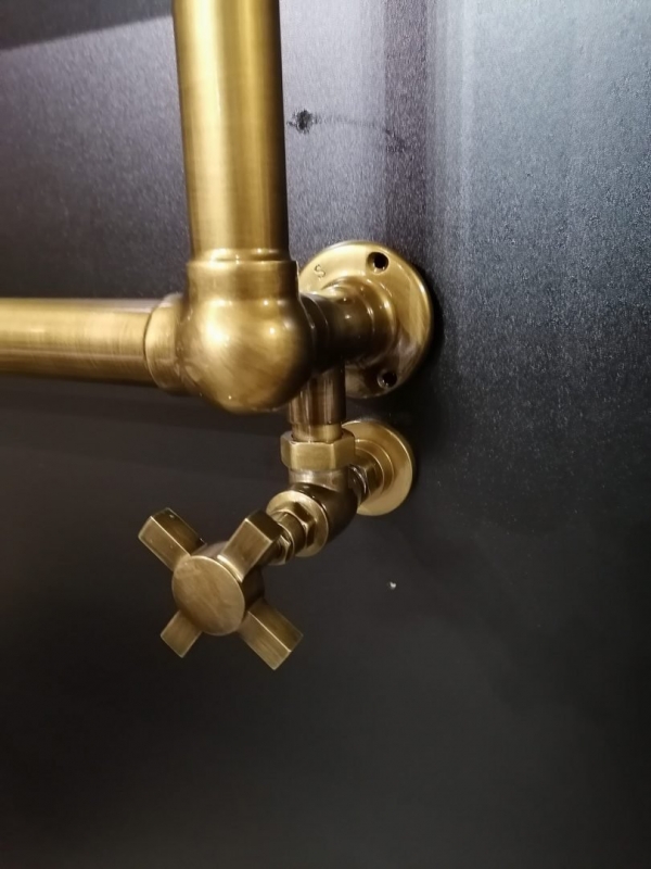 Boheme Полотенцесушитель водяной 750x500mm , бронза (нерж.. сталь)