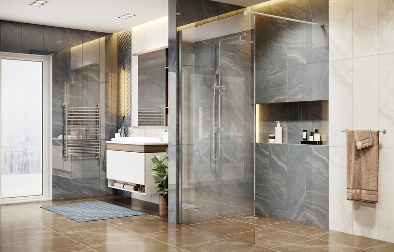 Душевой уголок Ambassador Walk-In 100x200 (прозрачное стекло / профиль хром)