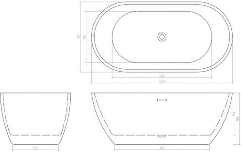 Ванна акриловая Cerutti Spa d'ISEO 160x75 белая