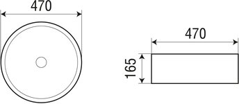 Умывальник накладной Welt-Wasser 47x47 белый