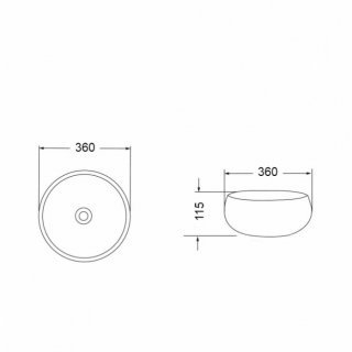 Раковина Vincea 36 x 36 см накладная, белый