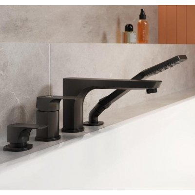 Смеситель на борт ванны Armatura Mokait Black черный