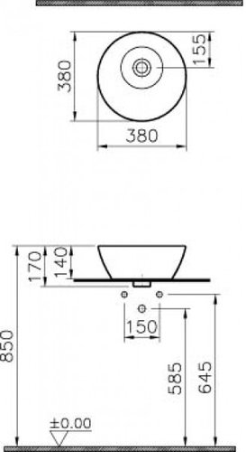 Умывальник VitrA Geo 38х38