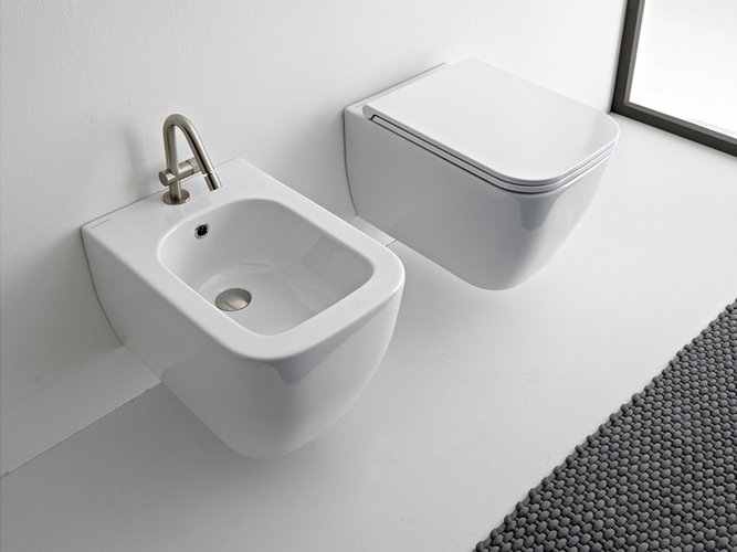 Биде подвесное Scarabeo Teorema 2.0 36x52 белое