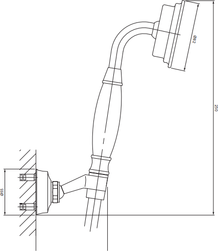Набор для ручного душа Omnires ARMANCE хром