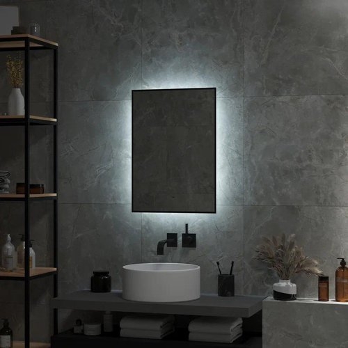 Зеркало Континент Amer Black LED 60x100 с подсветкой и Б/К сенсором