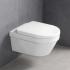 Унитаз подвесной Villeroy & Boch Aveo 37x53, с сиденьем SoftClose, белый, безободковый