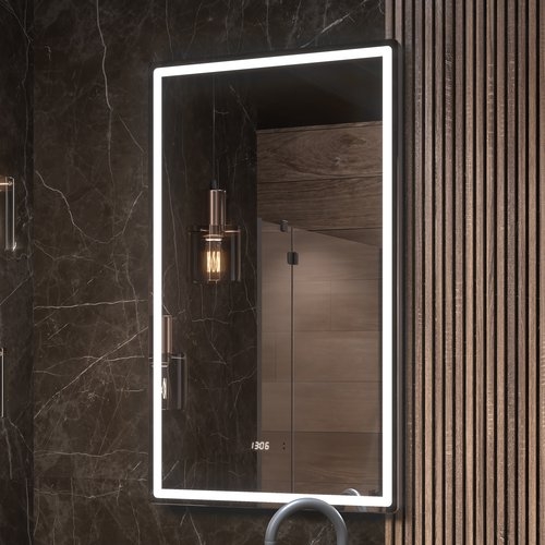 Зеркало VIGO Roberta Luxe 60x100 с подсветкой и часами