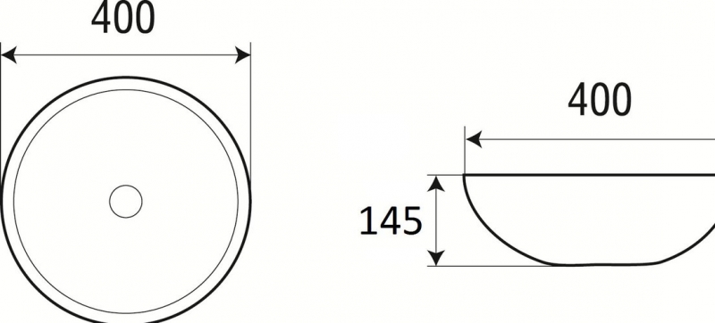 Умывальник накладной Welt-Wasser 40x40 белый глянец