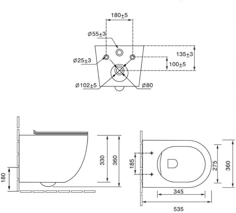 Унитаз подвесной Vincea Tornado Globo  с сиденьем soft-close белый