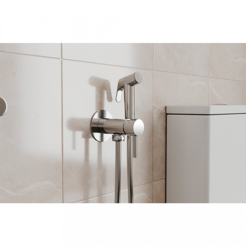 Смеситель с гигиеническим душем Bravat, хром