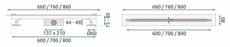 Душевой трап Rea Neo ULTRA SLIM PRO NICKEL BRUSHED 