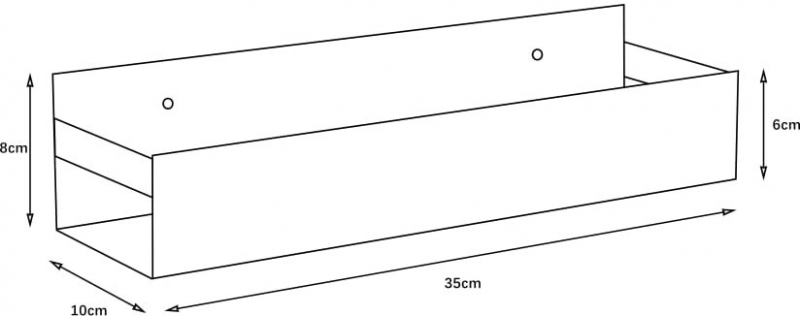 Полка для ванной Boheme Q с двумя крючками Black