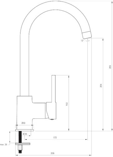 Смеситель для кухни Deante Mango белый