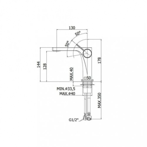 Смеситель для раковины Paffoni Rock