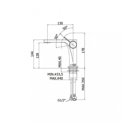 Смеситель для раковины Paffoni Rock