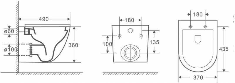 Унитаз подвесной Welt-Wasser безободковый белый глянец SoftClose