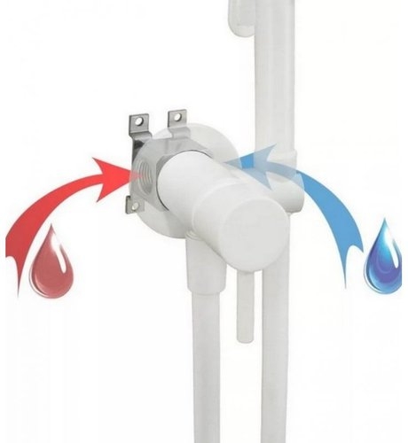 Комплект гигиенического душа со смесителем Paffoni Tweet Round, белый