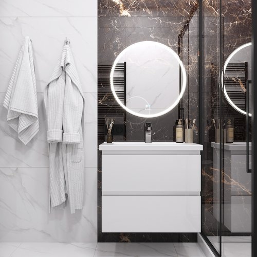 Зеркало LAPARET Electra D80 влагостойкое, подсветка, димер и антизапотевание (подогрев)