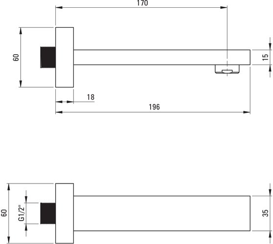 Deante Nero Душевая система скрытого монтажа 3-х функциональная квадратная с изливом, черный
