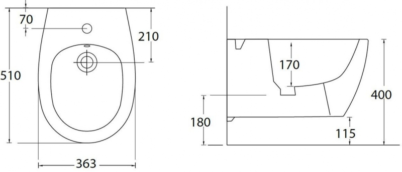 Биде подвесное Allen Brau Fantasy 4.11006.20 51x36,3 белый