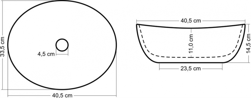 Умывальник Rea Avila 40,5x33,5 белый