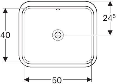 Умывальник Geberit VariFom 50х40 см 