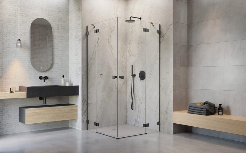 Душевой уголок Radaway Essenza Pro Brushed GunMetal KDD, прозрачное/брашированная оружейная сталь