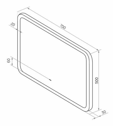 Зеркало Континент Demure LED сенсорный выключатель
