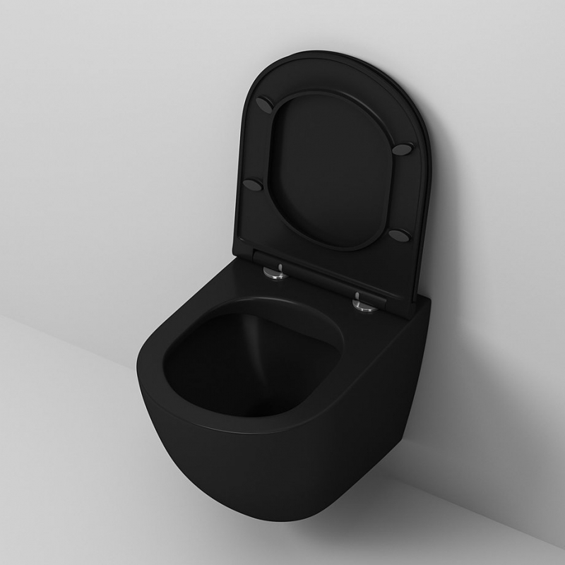 Унитаз подвесной Grossman  36x49 сиденье Duroplast, микролифт, черный матовый