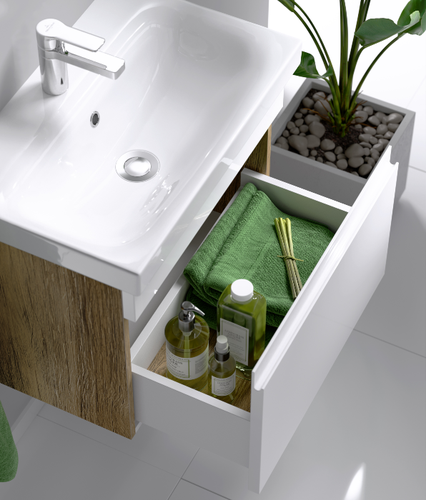 Smart Тумба с умывальником Moduo Slim 80 подвесная, ТМ «AQWELLA»