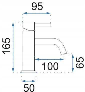 Смеситель для умывальника Rea Lungo