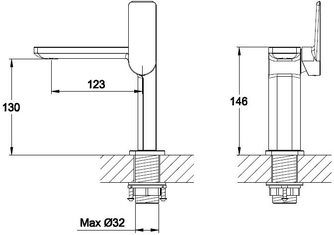 Смеситель для умывальника Omnires Parma хром