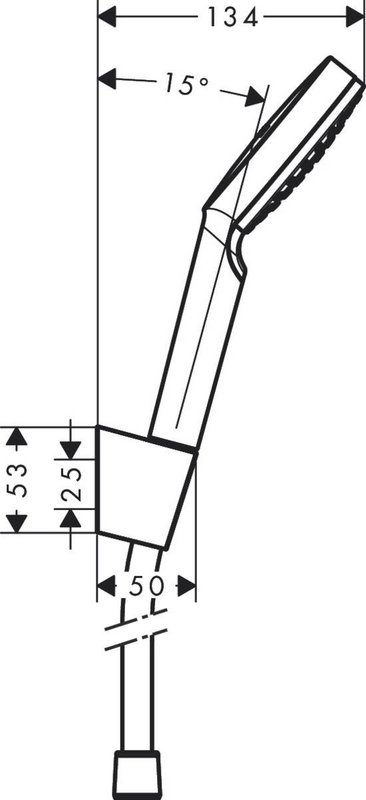 Душевой набор Hansgrohe Crometta 1jet с держателем и шлангом 160 см