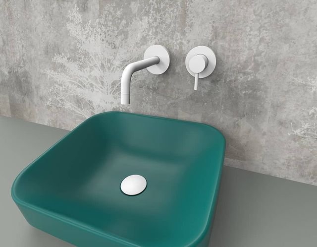 Смеситель для умывальника Paffoni Light, излив 17 см, белый матовый