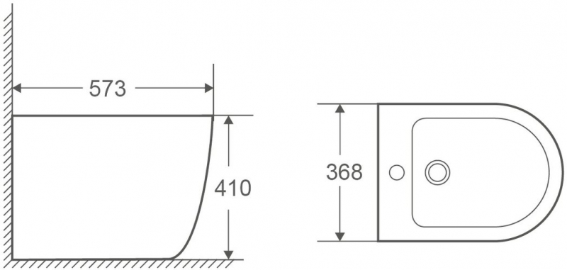 Биде Welt-Wasser MERZBACH напольное