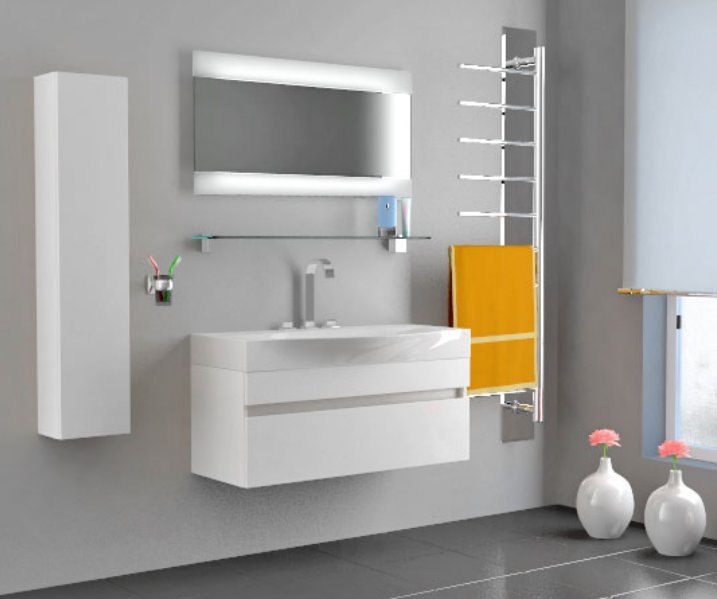 Aqwella "Бергамо" Тумба с умывальником Bergamo 800 белая