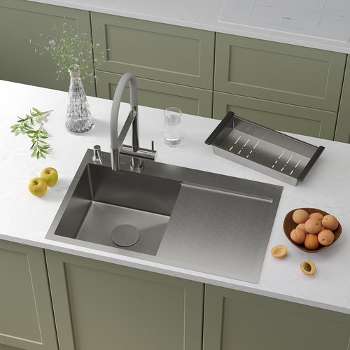 Кухонная мойка Roxen Vespa 78x48 сатин