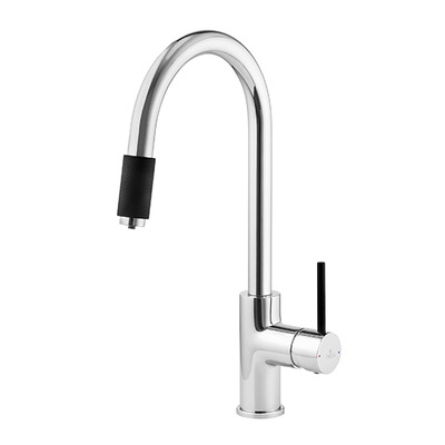  Смеситель для кухни с подключением фильтра для воды Deante Aster, хром-черный